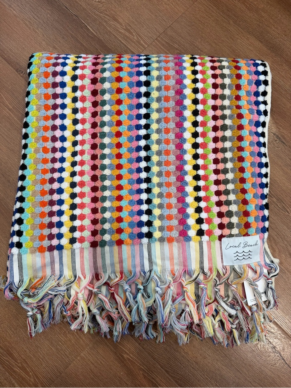 🆕 Colorful Multicolor Fringe Beach Towel